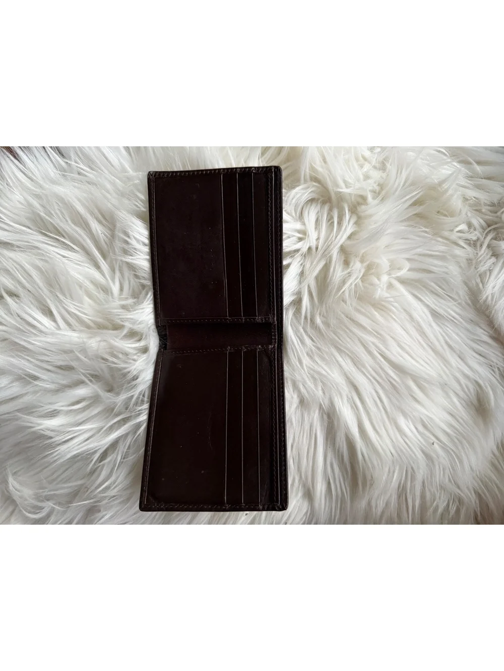 Classic Dark Brown Leather Bifold Wallet